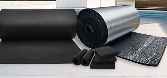 内风管层和共聚复合橡塑热熔预制成橡塑保温风管片材